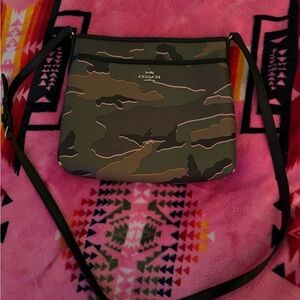 Coach Camouflage Crossbody Bag with Adjustable Strap